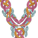 Celtic V-neck Pattern | Embroidery Digitizing